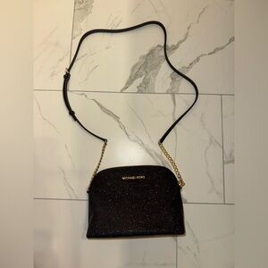 Michael Kors Black Glitter Crossbody Bag